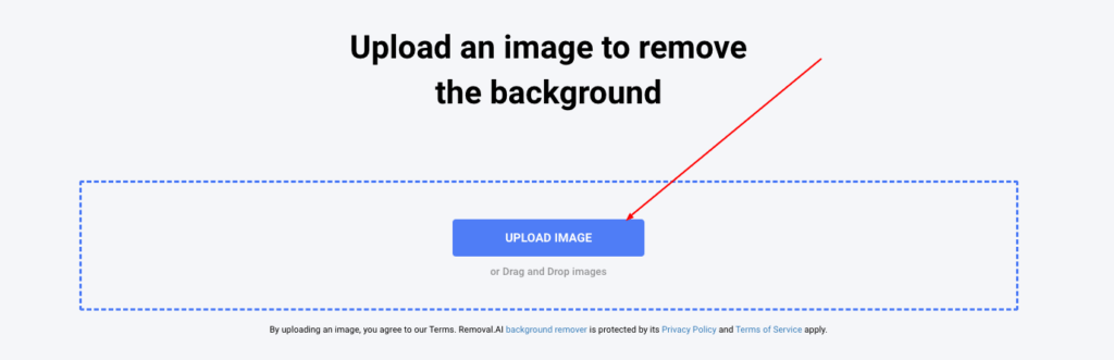 Cara Menghapus Background dari Gambar dengan Removal.AI tanpa Ribet 2 step 1 Cara Menghapus Background dari Gambar - Unggah Gambar Anda